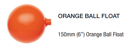 6" Orange Ball Float